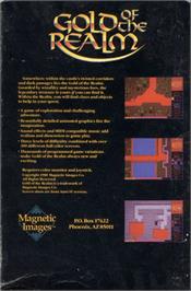 Box back cover for Gold Of The Realm on the Commodore Amiga.