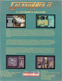 Box back cover for Goldrunner 2 on the Commodore Amiga.