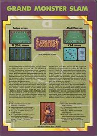 Box back cover for Grand Monster Slam on the Commodore Amiga.