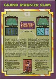 Box back cover for Grand Monster Slam on the Commodore Amiga.