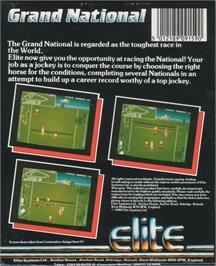 Box back cover for Grand National on the Commodore Amiga.