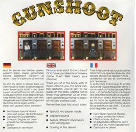 Box back cover for Gunshoot on the Commodore Amiga.