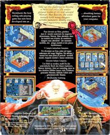 Box back cover for HeroQuest on the Commodore Amiga.
