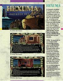 Box back cover for Hexuma on the Commodore Amiga.