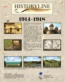 Box back cover for Historyline: 1914 - 1918 on the Commodore Amiga.