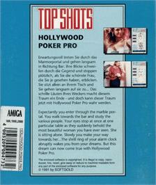 Box back cover for Hollywood Poker Pro on the Commodore Amiga.