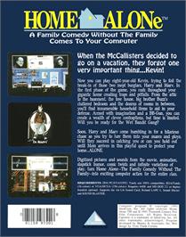 Box back cover for Home Alone on the Commodore Amiga.