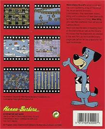 Box back cover for Huckleberry Hound in Hollywood Capers on the Commodore Amiga.