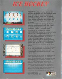 Box back cover for Ice Hockey on the Commodore Amiga.