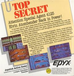 Box back cover for Impossible Mission 2 on the Commodore Amiga.