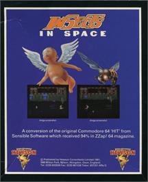 Box back cover for Insects In Space on the Commodore Amiga.