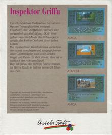Box back cover for Inspektor Griffu on the Commodore Amiga.