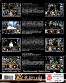 Box back cover for Ishar 3: The Seven Gates of Infinity on the Commodore Amiga.