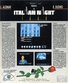 Box back cover for Italian Night 1999 on the Commodore Amiga.