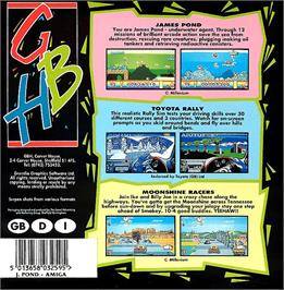 Box back cover for James Pond - Underwater Agent on the Commodore Amiga.