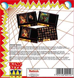 Box back cover for Jigsaw Mania on the Commodore Amiga.