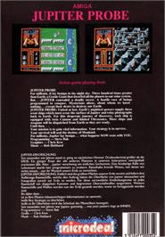 Box back cover for Jupiter Probe on the Commodore Amiga.