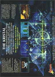 Box back cover for Kristal on the Commodore Amiga.