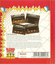 Box back cover for Kwasimodo on the Commodore Amiga.