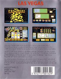 Box back cover for Las Vegas on the Commodore Amiga.