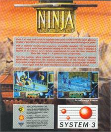 Box back cover for Last Ninja 3 on the Commodore Amiga.