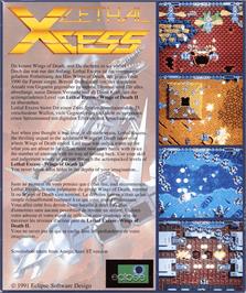 Box back cover for Lethal Xcess - Wings Of Death 2 on the Commodore Amiga.