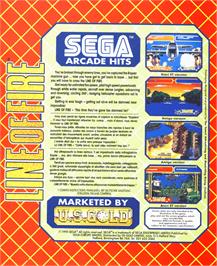Box back cover for Line Of Fire on the Commodore Amiga.