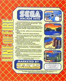 Box back cover for Line of Fire / Bakudan Yarou on the Commodore Amiga.