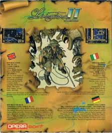 Box back cover for Livingstone 2 on the Commodore Amiga.