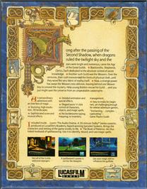 Box back cover for Loom on the Commodore Amiga.