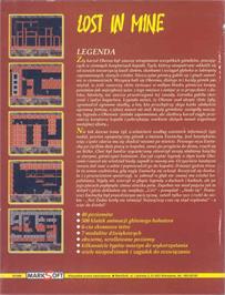 Box back cover for Lost In Mine on the Commodore Amiga.