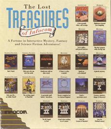 Box back cover for Lost Treasures of Infocom on the Commodore Amiga.