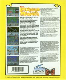 Box back cover for Mad Professor Mariarti on the Commodore Amiga.