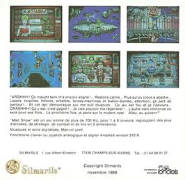 Box back cover for Mad Show on the Commodore Amiga.