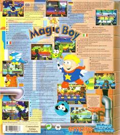 Box back cover for Magic Boy on the Commodore Amiga.