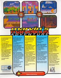 Box back cover for Marvin's Marvellous Adventure on the Commodore Amiga.