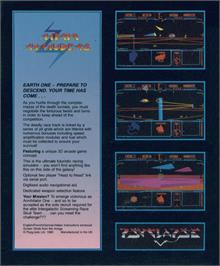 Box back cover for Matrix Marauders on the Commodore Amiga.