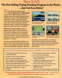 Box back cover for Mavis Beacon Teaches Typing! on the Commodore Amiga.