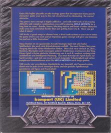 Box back cover for Mega Motion on the Commodore Amiga.