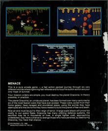 Box back cover for Menace on the Commodore Amiga.