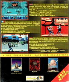 Box back cover for Metal Masters on the Commodore Amiga.
