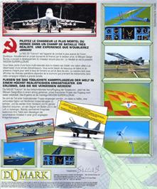 Box back cover for MiG-29M Super Fulcrum on the Commodore Amiga.
