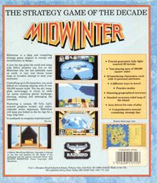 Box back cover for Midwinter on the Commodore Amiga.