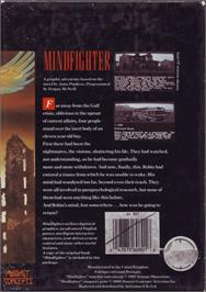 Box back cover for Mindfighter on the Commodore Amiga.
