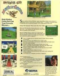 Box back cover for Mixed-Up Mother Goose on the Commodore Amiga.