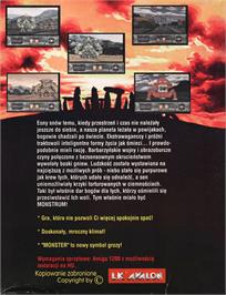 Box back cover for Monster on the Commodore Amiga.