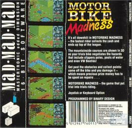 Box back cover for Motorbike Madness on the Commodore Amiga.