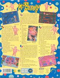 Box back cover for Mr. Blobby on the Commodore Amiga.