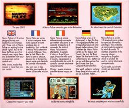 Box back cover for Narco Police on the Commodore Amiga.