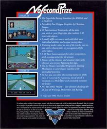 Box back cover for No Second Prize on the Commodore Amiga.